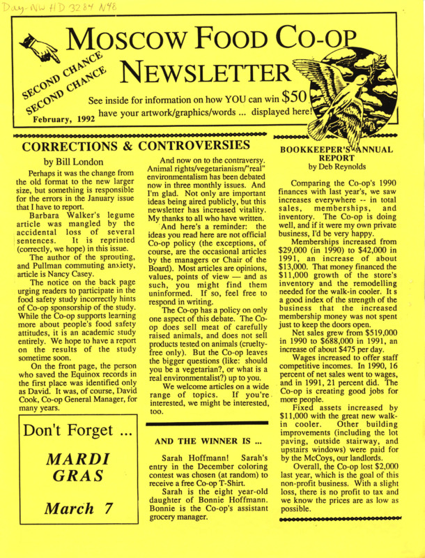 Newsletter February 1992