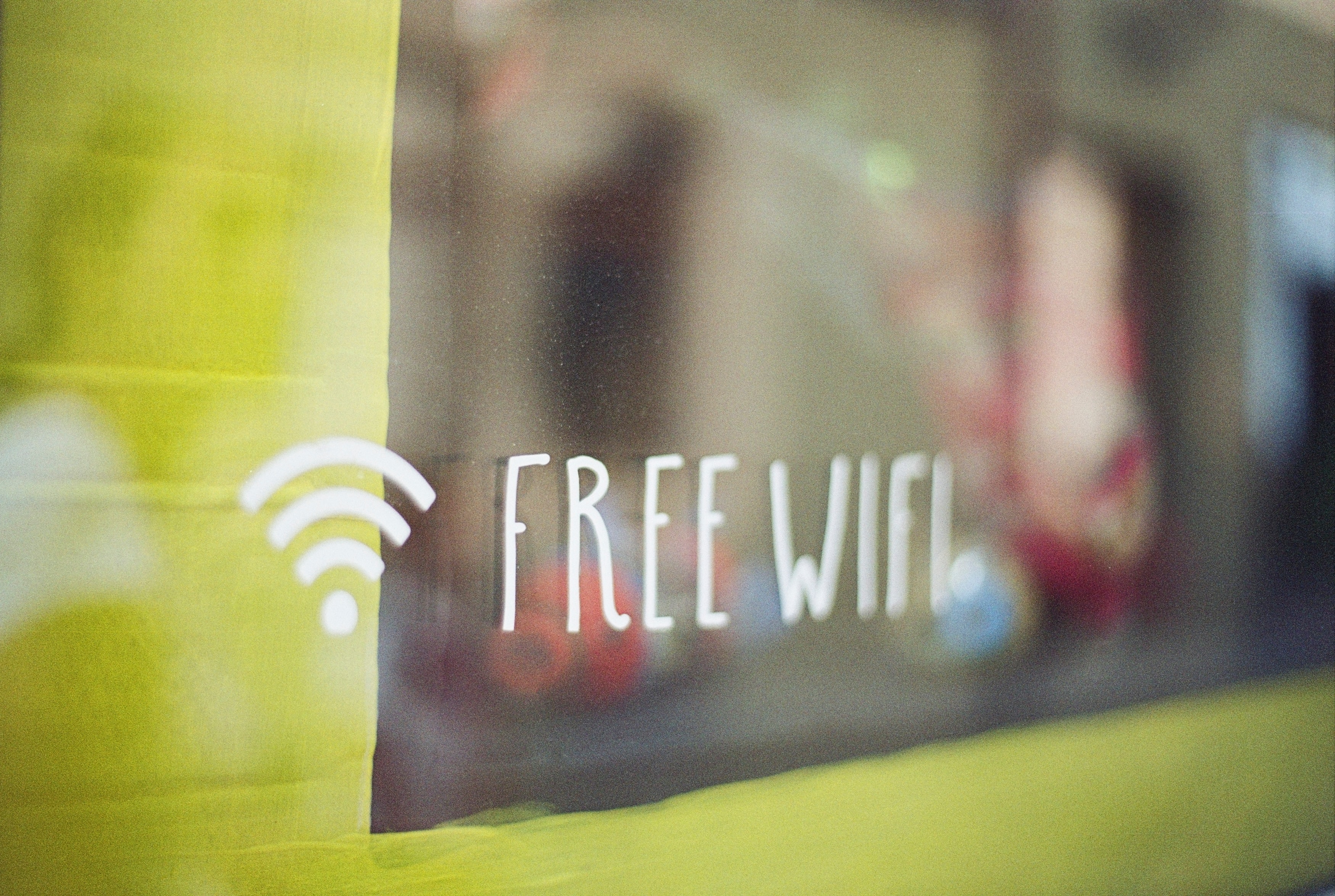 free wifi sign outside