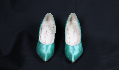 image of Ella Fitzgerald's turquoise high-heeled shoes