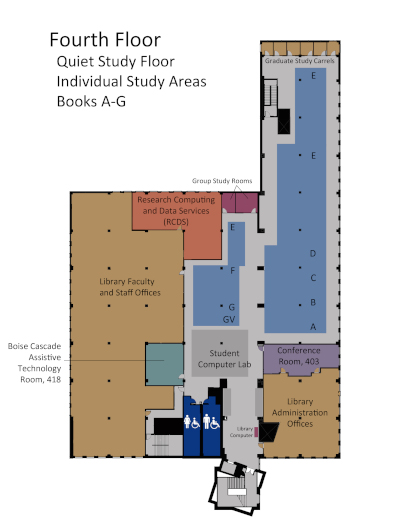 map of Fourth Floor
