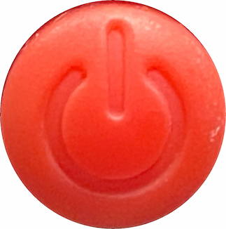 Red Power button on RØDECaster Pro II