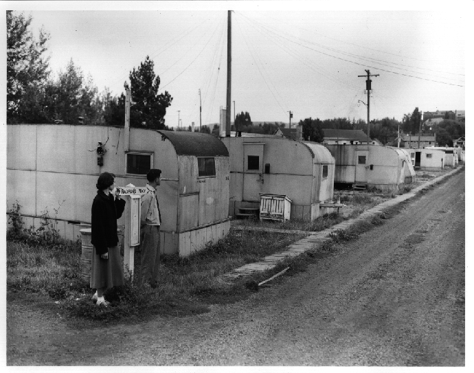 Photograph: Trailer village, Moscow, ca. 1950
